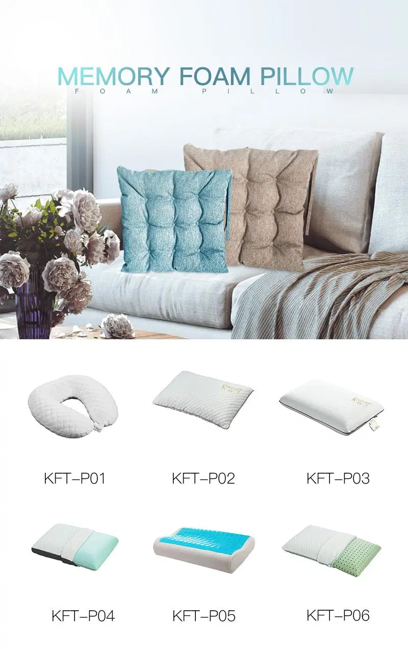 Manufacture Cooling Contour Pillow Gel Infused Memory Foam Pillow Removable Bamboo Knitted Cover Bedding Cool Pillow