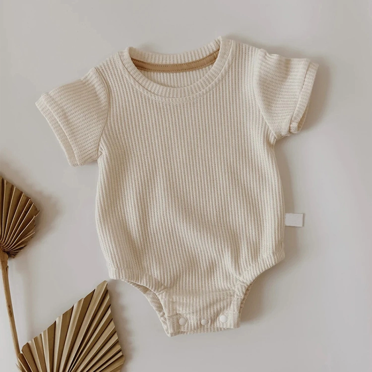 Organic Bamboo Waffle Baby Bodysuit Sustainable Waffle Infant Onesie Eco Friendly Baby Bodysuit Rompers Baby Onesie