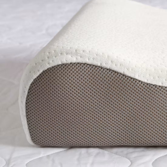 Weißer Samt-DOT-Jacquard-Bezug, 50-D-Memory-Schaum-Kissen