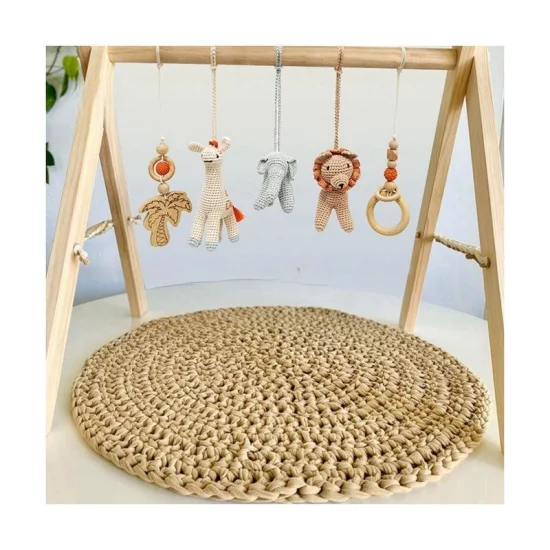 Großhandel für Babyartikel, Yiwu, günstigster Preis, Sourcing Agent, gehäkelter, gestrickter Bodenteppich, runde Baumwolle, für Kleinkinder, Neugeborene, Bauchzeit, Kinderzimmer, Spielmatte