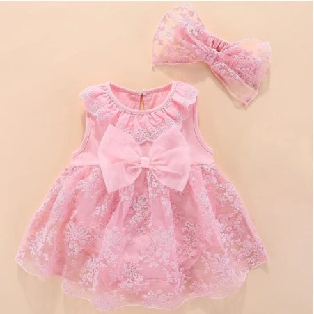 Kleinkind Baby Mädchen Blumenkleider Taufkleider Neugeborene Taufkleidung Prinzessin Tutu Geburtstag Weiß Rosa Rot Schleife Kleid mit Haarband